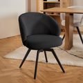 Darlene Swivel Dining Chair - Set of 2 - Anthracite Fabric
