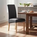 Dorset Dining Chair - Wesbury Rollback - Set of 2 - Oak Dark Grey Fabric