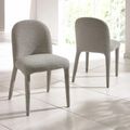 Holly Dining Chair - Set of 2 - Graphite Grey Fabric