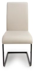 2 x Loft Taupe Faux Leather Cantilever Dining Chair