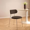 Lyric Dining Chair - Set of 2 - Brown Fabric