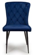 Merlin Dining Chair - Set of 2 - Navy Blue Fabric