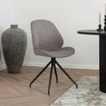 Monte Carlo Dining Chair - Set of 2 - Stone - Fabric - Swivel