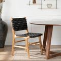 Perugia Dining Chair - Set of 2 - Black Leather