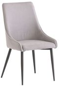 2 x Rimini Grey Fabric Dining Chair
