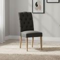 Salcombe Chelsea Dining Chair - Set of 2 - Oak & Charcoal Fabric