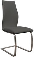 Irma Dining Chair - Set of 2 - Grey Faux Leather