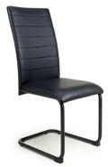 4 x Carlisle Black Leather Effect Dining Chair