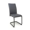 4 x Carlisle Grey Leather Effect Dining Chair