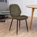 Femke Dining Chair - Set of 4 - Olive Green Fabric