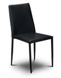4 x Jazz Black Faux Leather Dining Chair