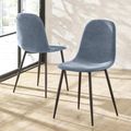 Lottie Dining Chair - Set of 4 - Denim Fabric