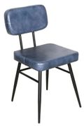 Clearance - Louise Blue Leather Dining Chair - Brand New Item