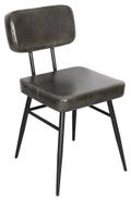 Clearance - Louise Bottle Green Leather Dining Chair - Brand New Item