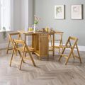 Savoy Gateleg Dining Set - 4 Seater - 35cm-120cm - 4 Chairs - Oak