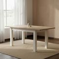 Modern Extending Dining Table - 4-6 Seater - 120cm-160cm - White Painted