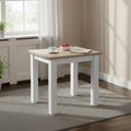 Modern Bistro Dining Table - 2 Seater - 80cm - Grey Painted