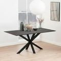 Heaven Round Dining Table - 6 Seater - 160cm - Black Ceramic - with Star Legs