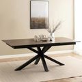 Heaven Extending Dining Table - 8-10 Seater - 200cm-240cm - Rusty Brown Ceramic - with Star Legs