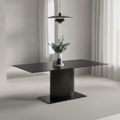 Marbella Dining Table - 8 Seater - Pedestal - 200cm - Black Ceramic