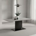 Marbella Dining Table - 8 Seater - Pedestal - 200cm - Grey Ceramic