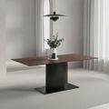 Marbella Dining Table - 8 Seater - Pedestal - 200cm - Rusty Brown Ceramic