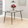 Wilma Dining Table - 4 Seater - 120cm - White Oak and Black