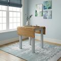 Lundy Square Drop Leaf Dining Table - 2 Seater - 30cm-90cm - Grey Painted