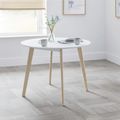 Casa Dining Table - 100cm - 2 Seater - Round - White