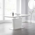 Como Extending Dining Table - 160cm-200cm - 6-8 Seater - White Gloss