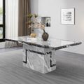 Venice Dining Table - Armani Grey Engineered Marble - Sizes Available