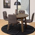 A-Line Smoked Oak 4 Seater Round Dining Table
