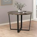 Amble Dining Table - 4 Seater - Round - 110cm - Brown Marble Effect