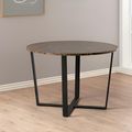 Amble Brown Marble Effect 4 Seater Round Dining Table - 110cm