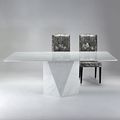 Freedom Dining Table - Marble with Steel Pedestal Base - Variation Available