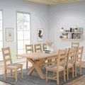 Hayley Dining Table - 6-10 Seater - 180cm-240cm - Extending - with Cross Legs - Oak