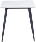 Lavina White Sintered Stone 2 Seater Square Dining Table - 75cm