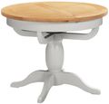 Lundy Grey Painted 2-4 Seater Round Extending Dining Table - Pedestal Base