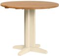 Lundy Ivory Painted 2 Seater Round Drop Leaf Dining Table