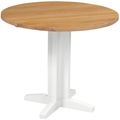 Lundy White Painted 2 Seater Round Drop Leaf Dining Table