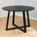 Malika Round Dining Table - 4 Seater - 120cm - Black