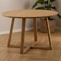 Malika Round Dining Table - 4 Seater - 120cm - Oak