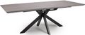 Manhattan Extending Dining Table - Grey - 6-8 Seater - 180cm-220cm - Black Spider Legs Base