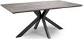 Manhattan Dining Table - Grey - 6 Seater - 180cm - Black Spider Legs Base