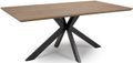 Manhattan Dining Table - Walnut - 6 Seater - 180cm - Black Spider Legs Base