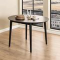 Montreux Round Extending Dining Table - 4-6 Seater - 115cm-154cm - Black