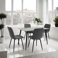 Riga Italy Grey Sintered Stone 4 Seater Dining Table - 130cm