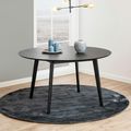 Roxby Round Dining Table - 6 Seater - 140cm - Black