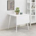 Roxby Drop Leaf Dining Table - 2-4 Seater - 80cm-120cm - White