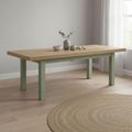 Salcombe Extending Dining Table - Sage Oak - 8-10 Seater - 200cm-245cm
